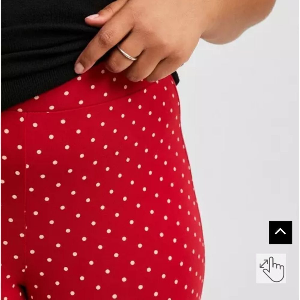 Torrid 1 Red and White Polka Dot full leggings - New - Picture 2 of 3